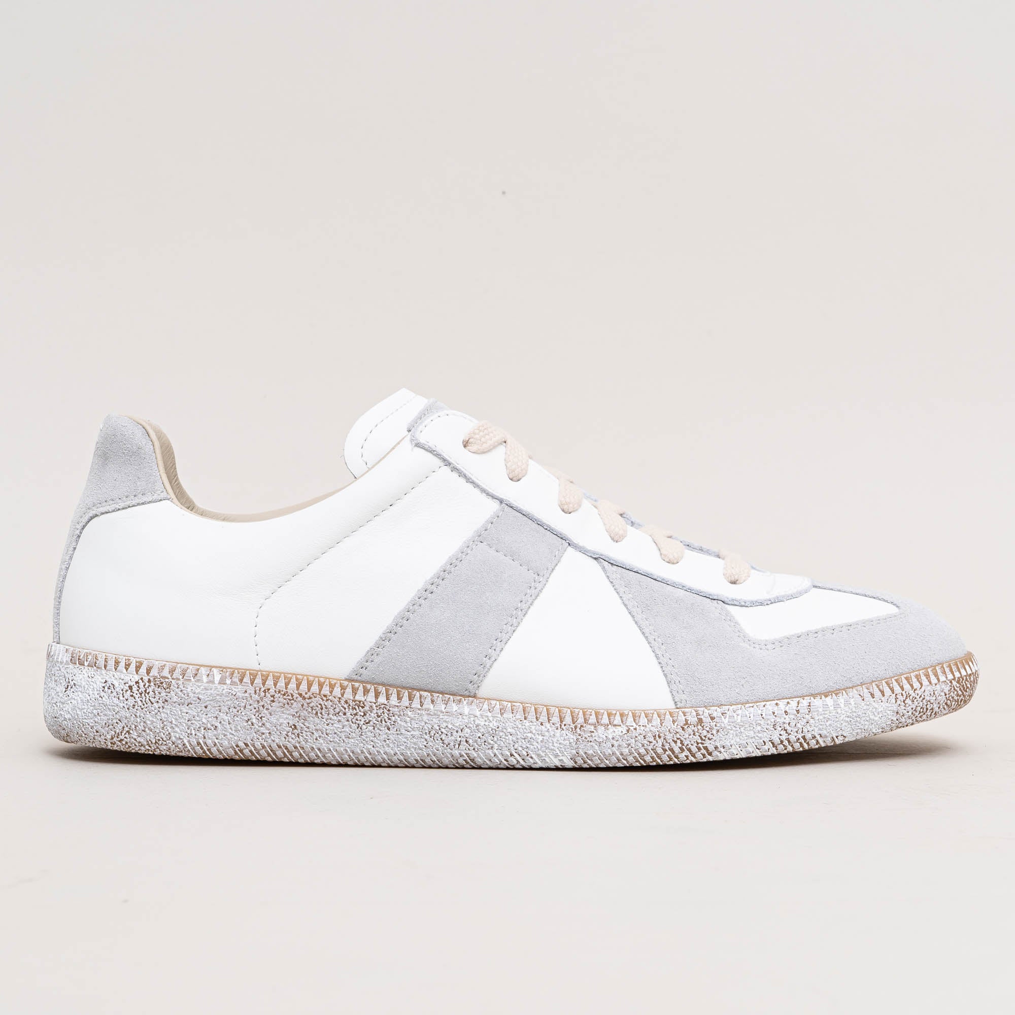 Maison Margiela Replica Leather Dirty Wash Sneakers WHITE – dot bianco